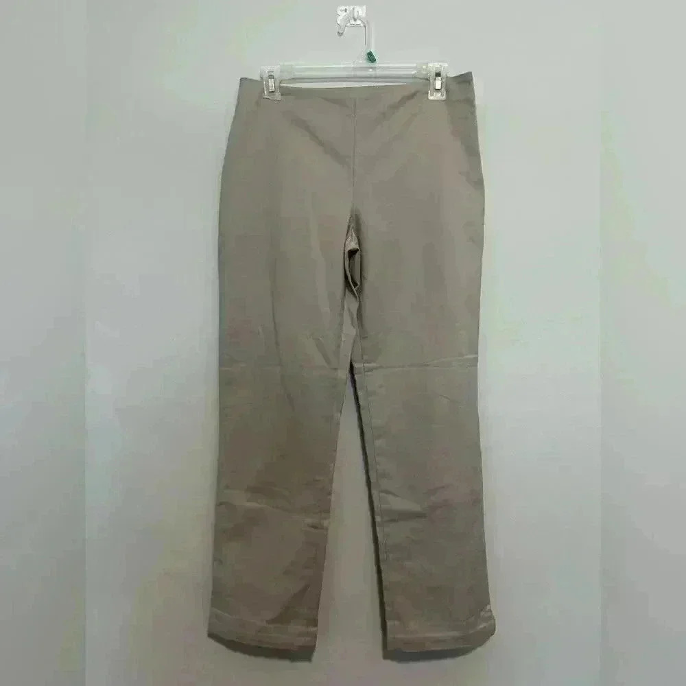 St. John Women's Gray Pull On Side Zip Pants Size 4 No Pockets